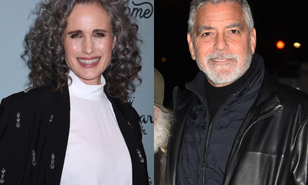 Andie MacDowell i George Clooney