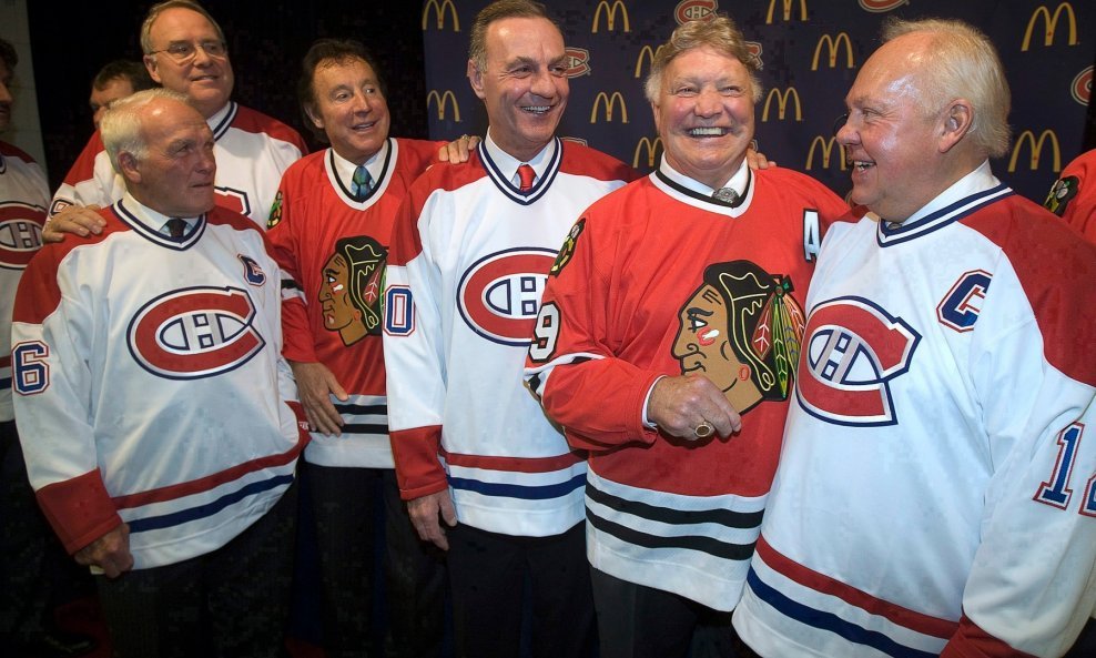 Henri Richard, Ken Dryden, Tony Esposito, Guy Lafleur, Bobby Hull i Yvan Cournoyer