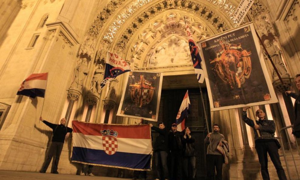 Prosvjed Katedrala Zagreb