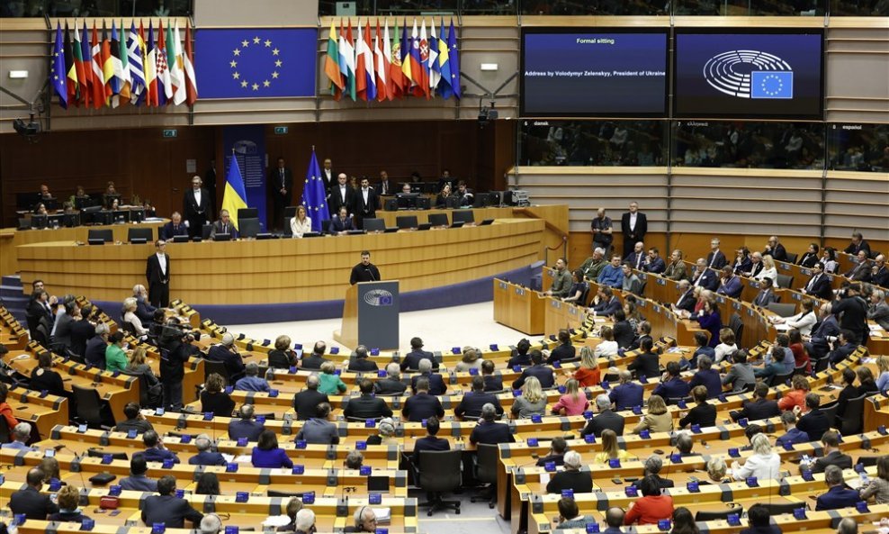 Zelenski u Europskom parlamentu u Bruxellesu