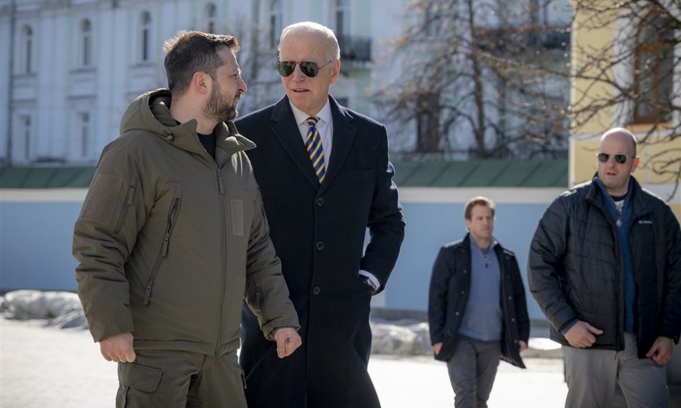 Volodimir Zelenski i Joe Biden u Kijevu