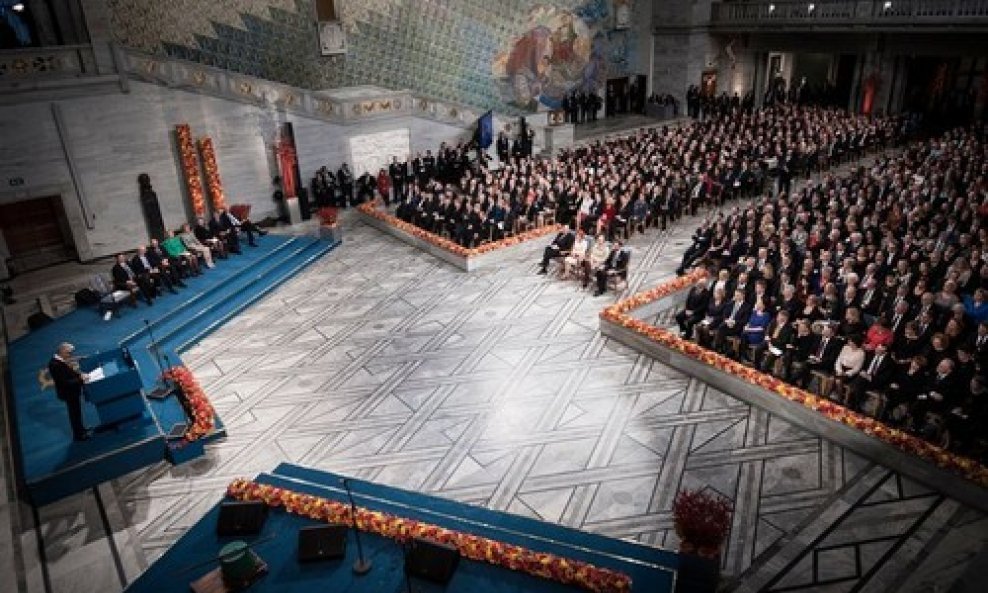 Ceremonija dodjele Nobelove nagrade u Gradskoj kući u Oslu, Norveška