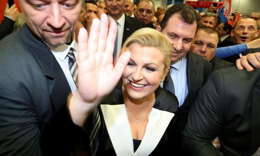 Kolinda Grabar Kitarović u slavljeničkom raspoloženju