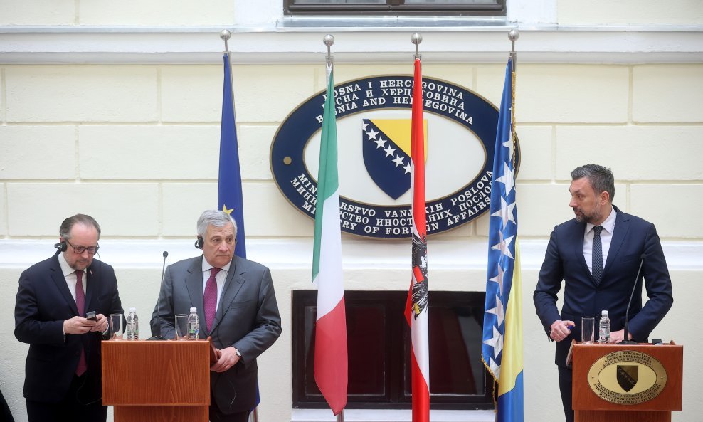 Antonio Tajani, Alexander Schallenberg, Elmedin Konaković