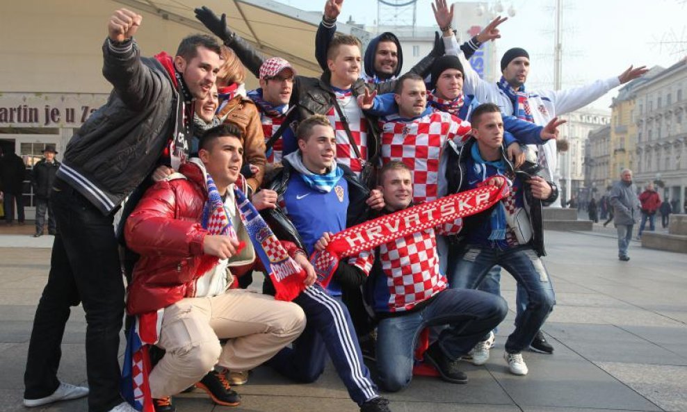 Hrvatski navijači u Zagrebu