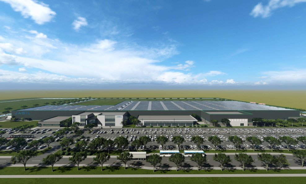 Prikaz novog centra izvrsnosti za proizvodnju kompanije Jabil u Osijeku u izgradnji