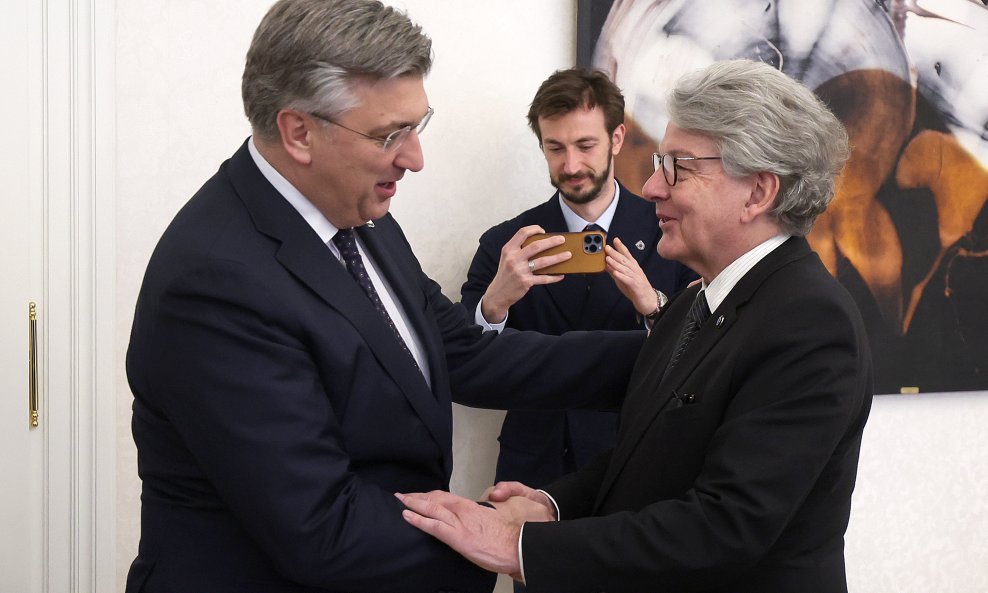 Andrej Plenković i Thierri Breton