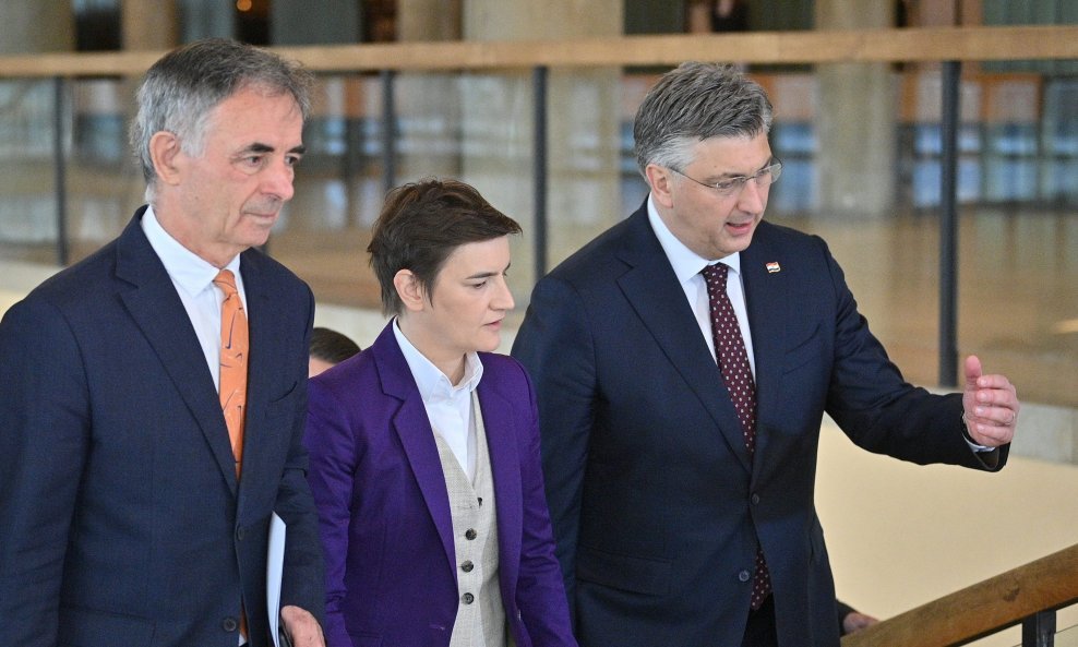 Milorad Pupovac, Ana Brnabić i Andrej Plenković