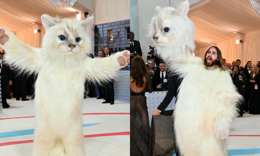Jared Leto kao Lagerfeldova mačka Choupette na Met Gali