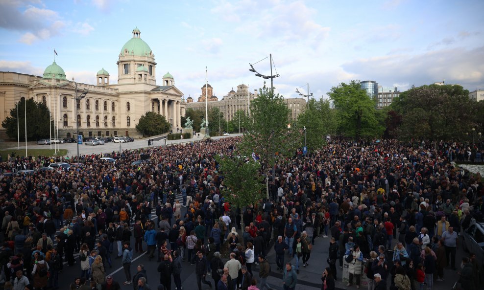 Prosvjed u Beogradu 'Srbija bez nasilja'