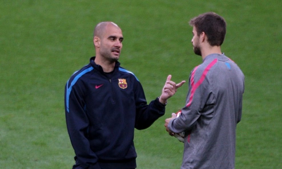 Gerard Pique i Pep Guardiola