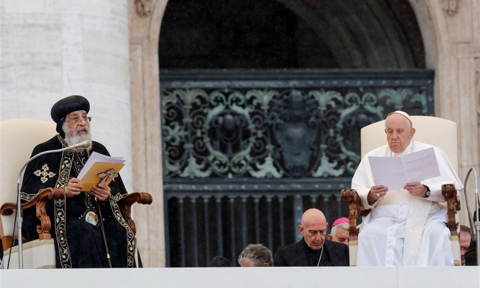 Patrijarh Tawadros i papa Franjo