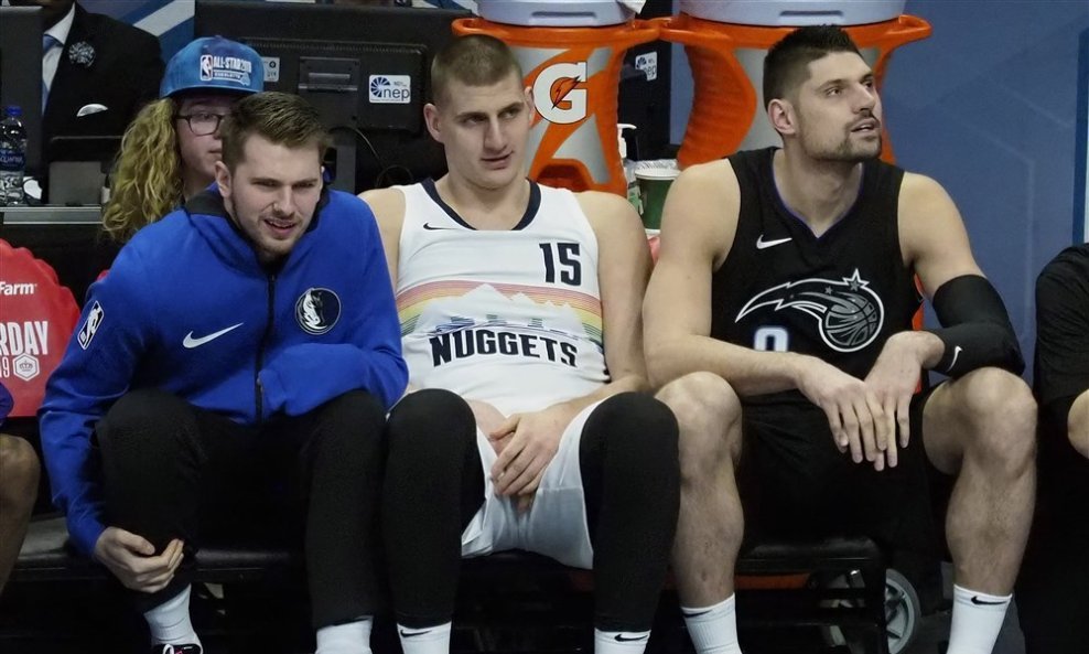 Luka Dončić, Nikola Jokić i Nikola Vučević