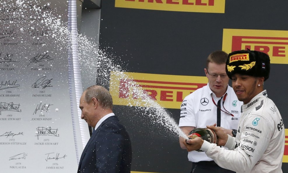 Vladimir Putin i Lewis Hamilton