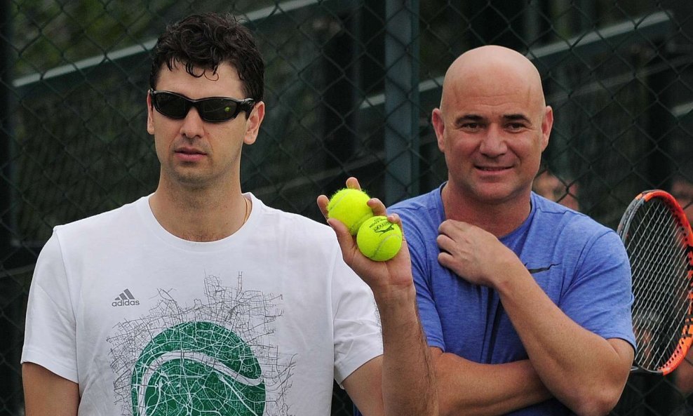 Mario Ančić i Andre Agassi