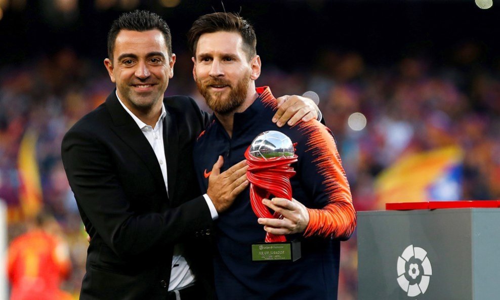 Xavi Hernadez i Leo Messi