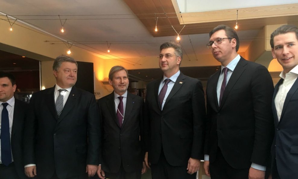 Johannes Hahn, Andrej Plenković i Aleksandar Vučić