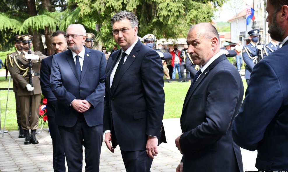 Davor Božinović, Andrej Plenković i Tomo Medved