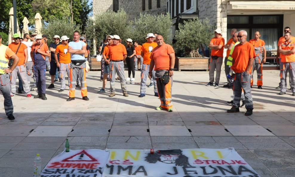 Štrajk radnika tvrtke Ceste Šibenik