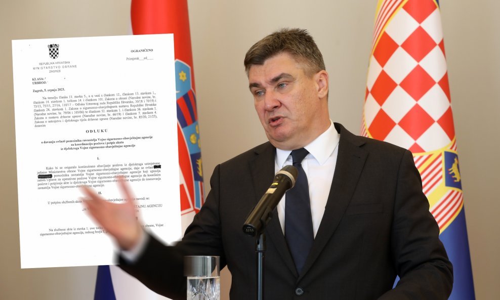 Predsjednik RH Zoran Milanović i sporna odluka ministra obrane Marija Banožića