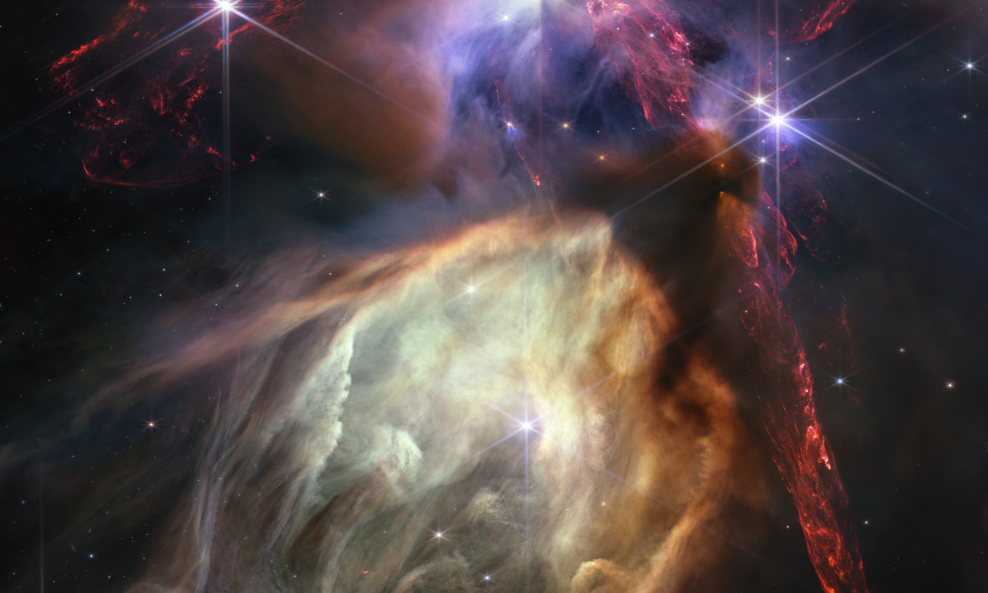 Kompleks oblaka Rho Opiuchi snimljen optikom svemirskog teleskopa James Webb