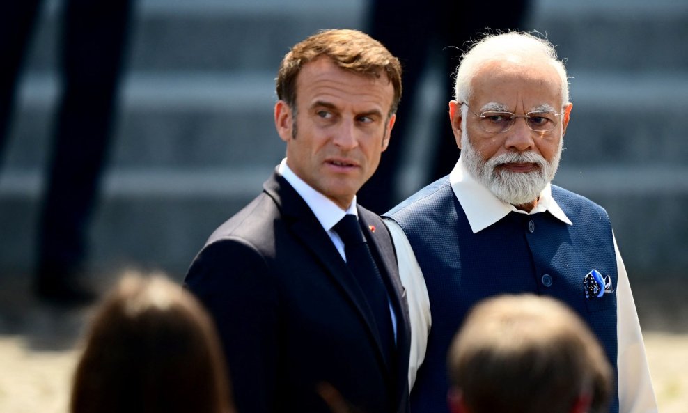 Emmanuel Macron i Narendra Modi