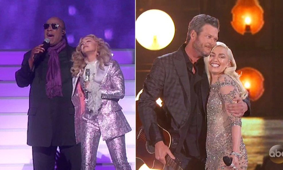 Madonna i Stevie Wonder, te Gwen Stefani i Blake Shelton 