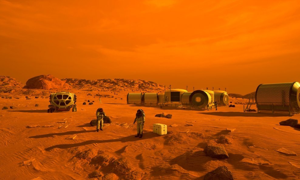 Kolonija na Marsu, ilustracija