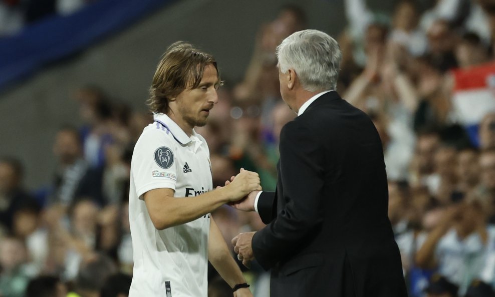 Luka Modrić i Carlo Ancelotti