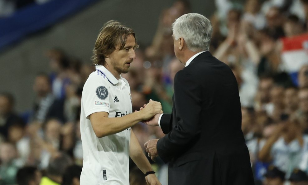 Luka Modrić i Carlo Ancelotti