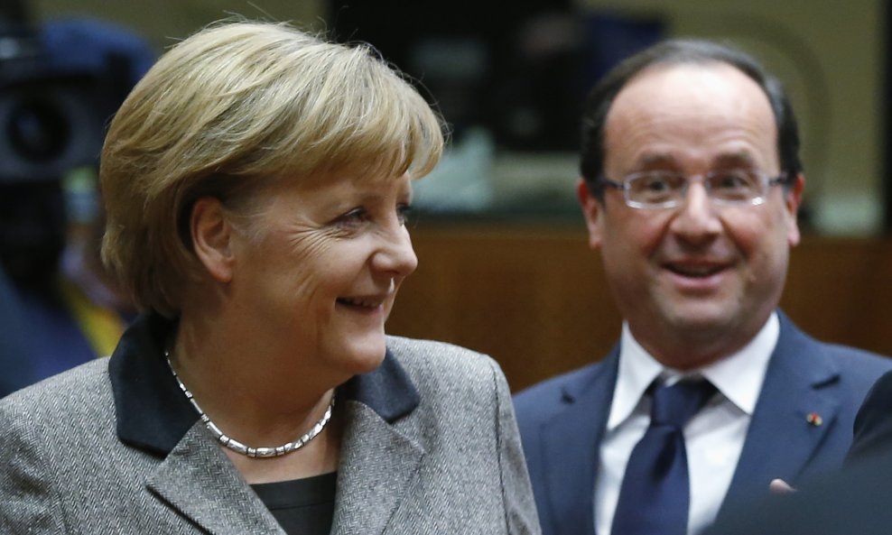 Angela Merkel i Francois Hollande