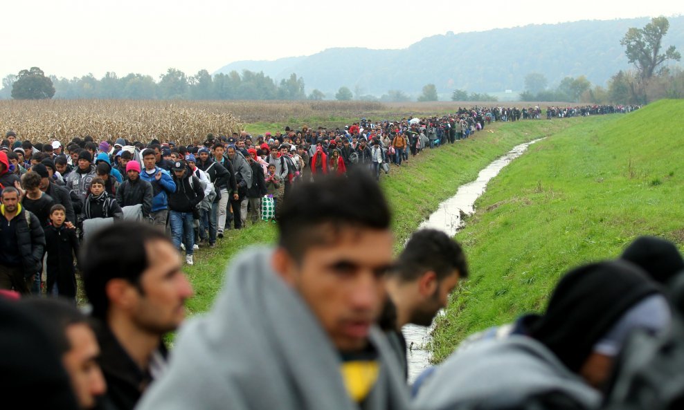 Prizor iz 2015. kad je vrhunac migrantskog vala prelazio područjem općine Brežice