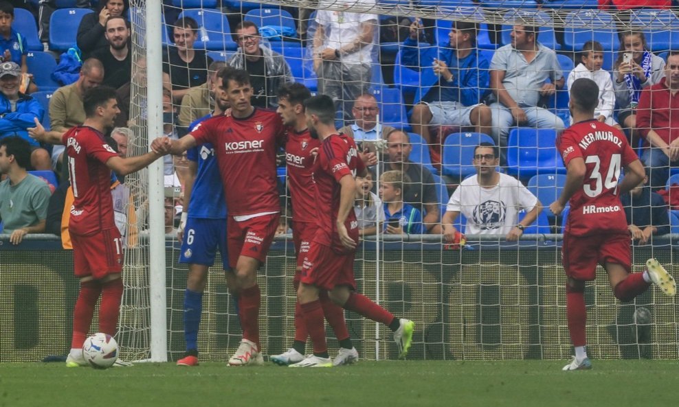 Ante Budimir proslavlja gol za 2:2 na utakmici Getafe - Osasuna 3:2, 17.9.2023.