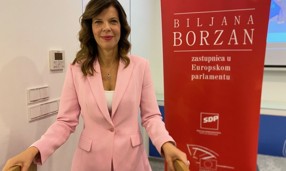 Biljana Borzan na konferenciji za novinare u Zagrebu
