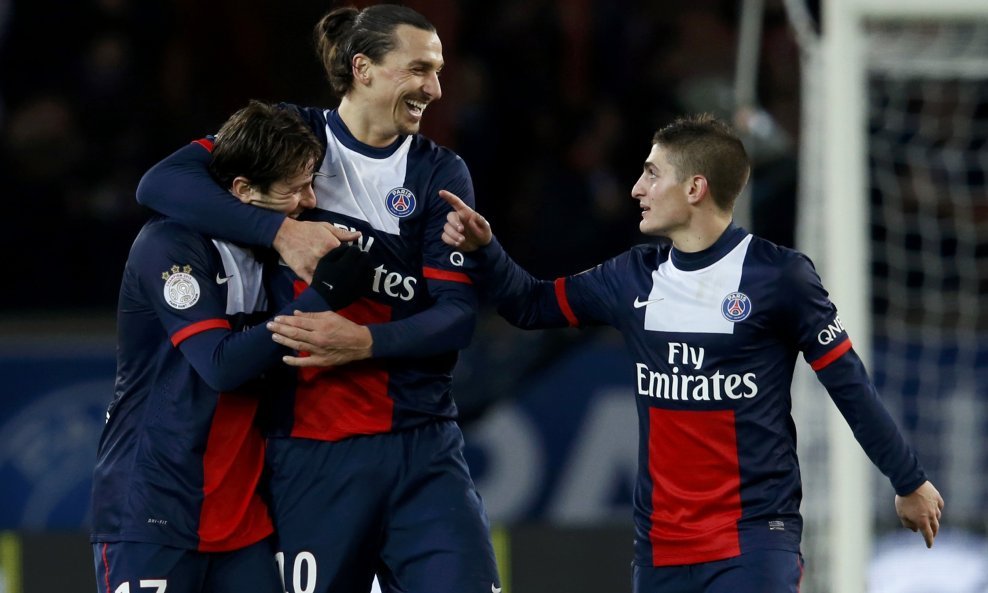 Maxwell, Zlatan Ibrahimović i Marco Verratti