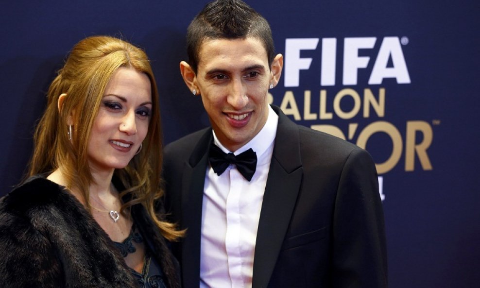 Angel Di Maria of Argentina  i supruga Jorgelina Cardoso