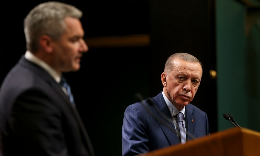 Karl Nehammer i Recep Tayyip Erdogan