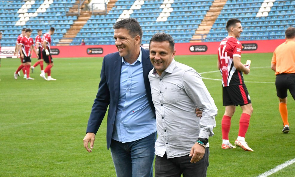 21.10.2023., Stadion Varteks, Varaždin - SuperSport HNL, 12. kolo, NK Varaždin - NK Lokomotiva. Silvio Čabraja, Mario Kovaćević