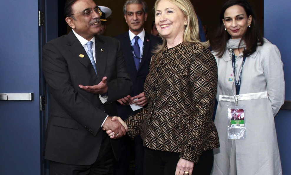 Asif Ali Zardari i Hillary Clinton