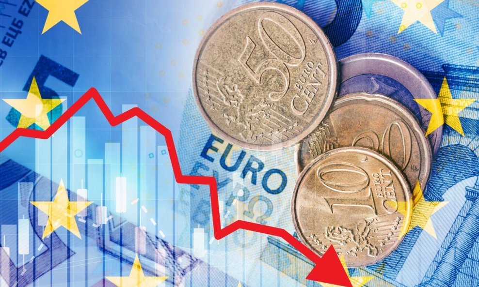 Kriza eurozone - ilustracija