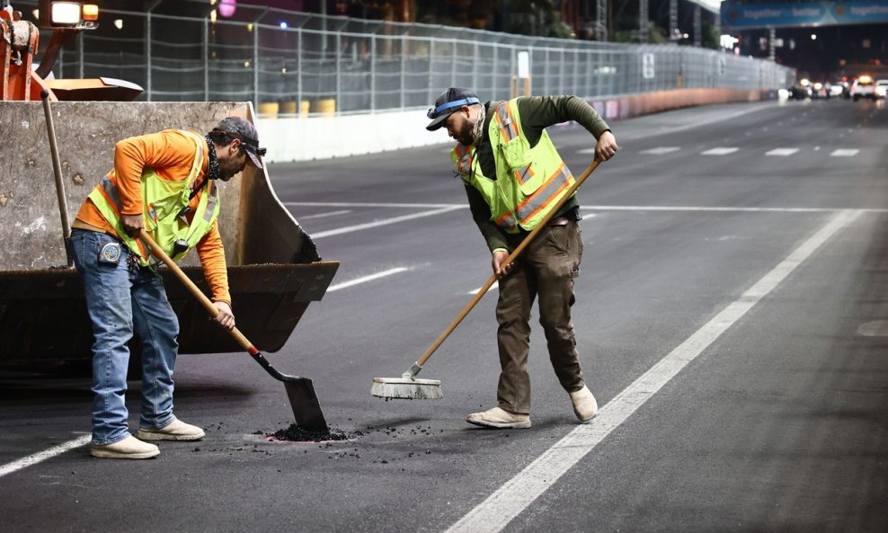 Saniranje problematičnog šahta na stazi Formule 1 u Las Vegasu