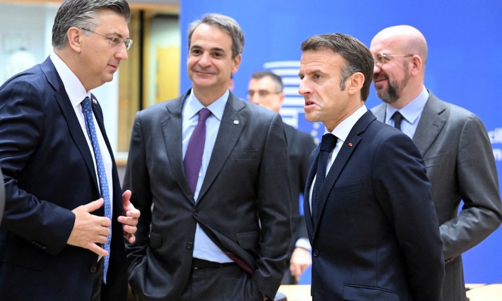 Plenković, Micotakis, Macron i Michel