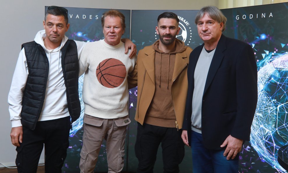 Slijeva Stipe Andrijašević, Tonči Gabrić, Marko Livaja i Ivica Šurjak