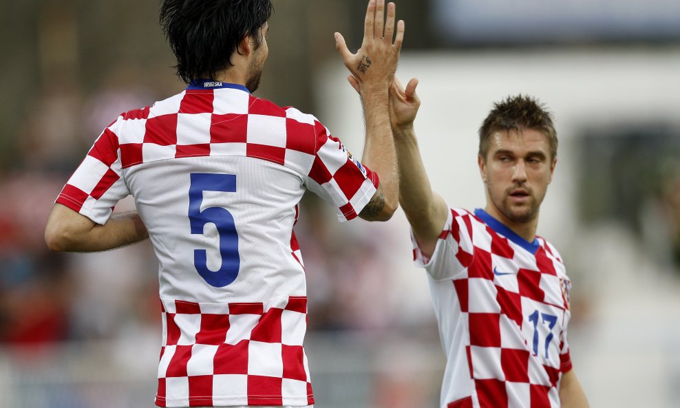 Hrvatska-Katar 2009, Vedran Ćorluka, Ivan Klasnić
