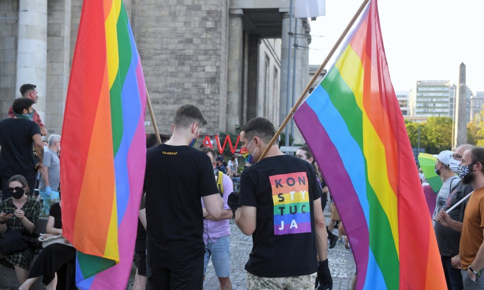 Ilustracija/Prosvjed za prava pripadnika LGBTIQ zajednice u Varšavi