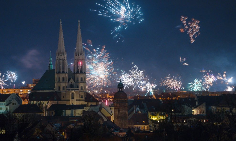 Vatromet prilikom dočeka Nove godine 2023. u Görlitzu