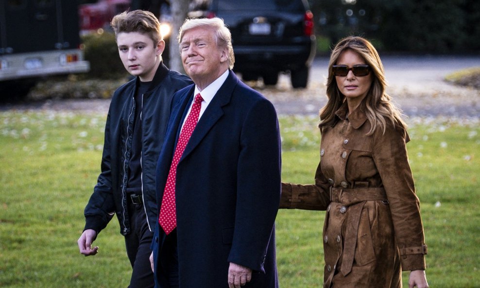 Donald, Melania i Barron Trump