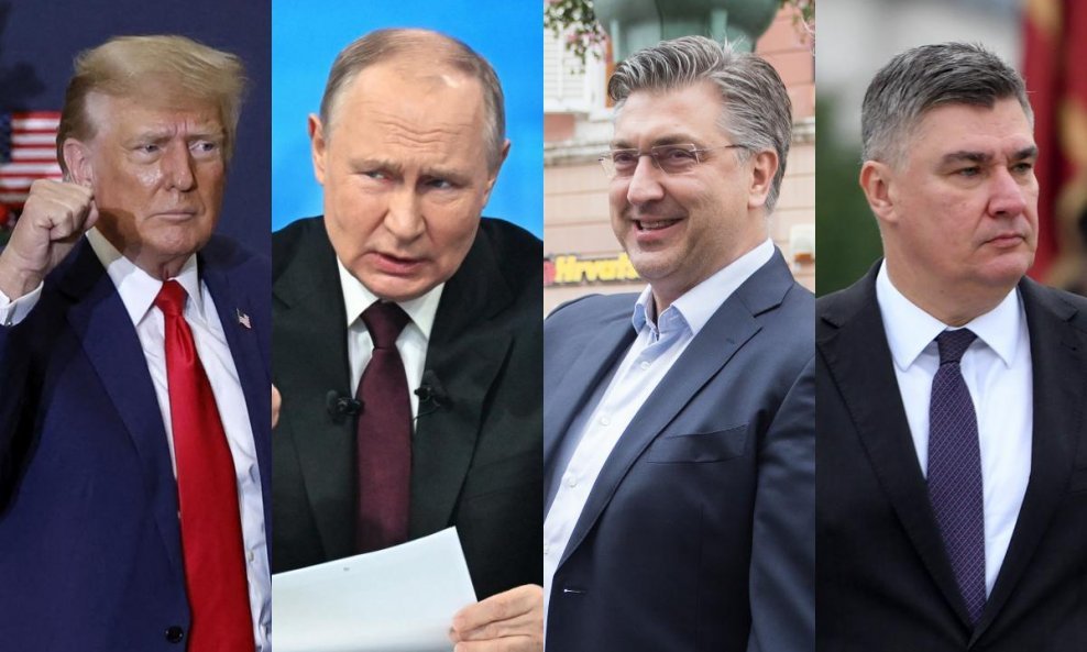 Donald Trump, Vladimir Putin, Andrej Plenković, Zoran Milanović