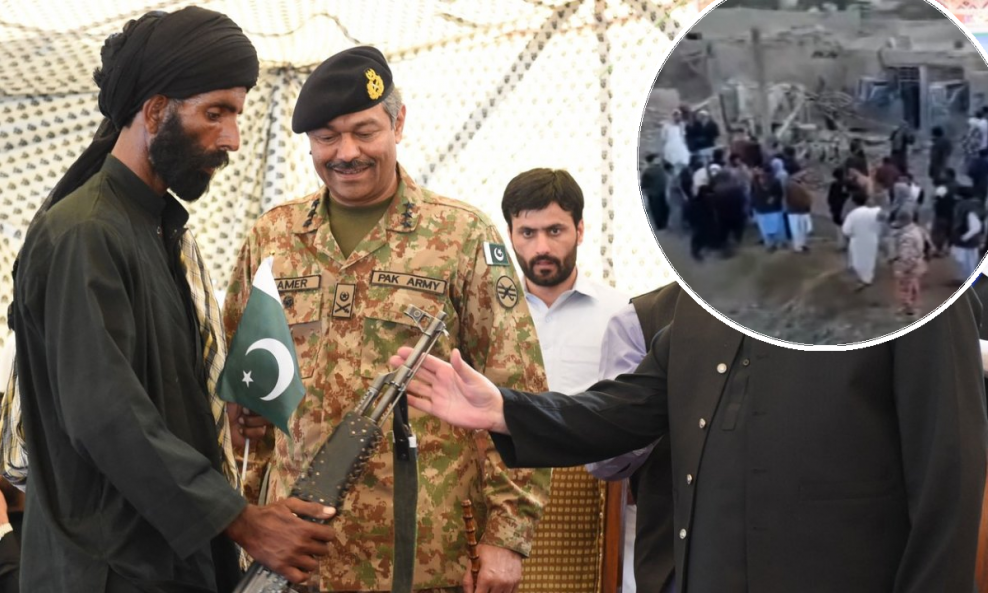 Baludži militant predaje oružje pakistanskoj vojsci 2017./Mjesto pakistanog udara u Iranu 2024.