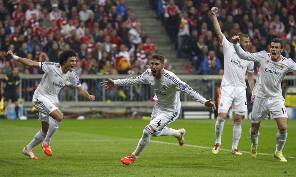 Bayern Munich - Real Madrid, Sergio Ramos slavi sa suigračima